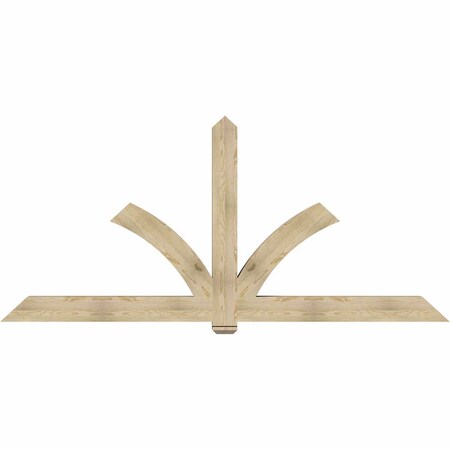 Ekena Millwork Redmond Rough Sawn Timber Gable Bracket, Douglas Fir, 108"W x 49"H x 6"D x 6"F, 11/12 Pitch GBW108X49X0606RED00RDF
